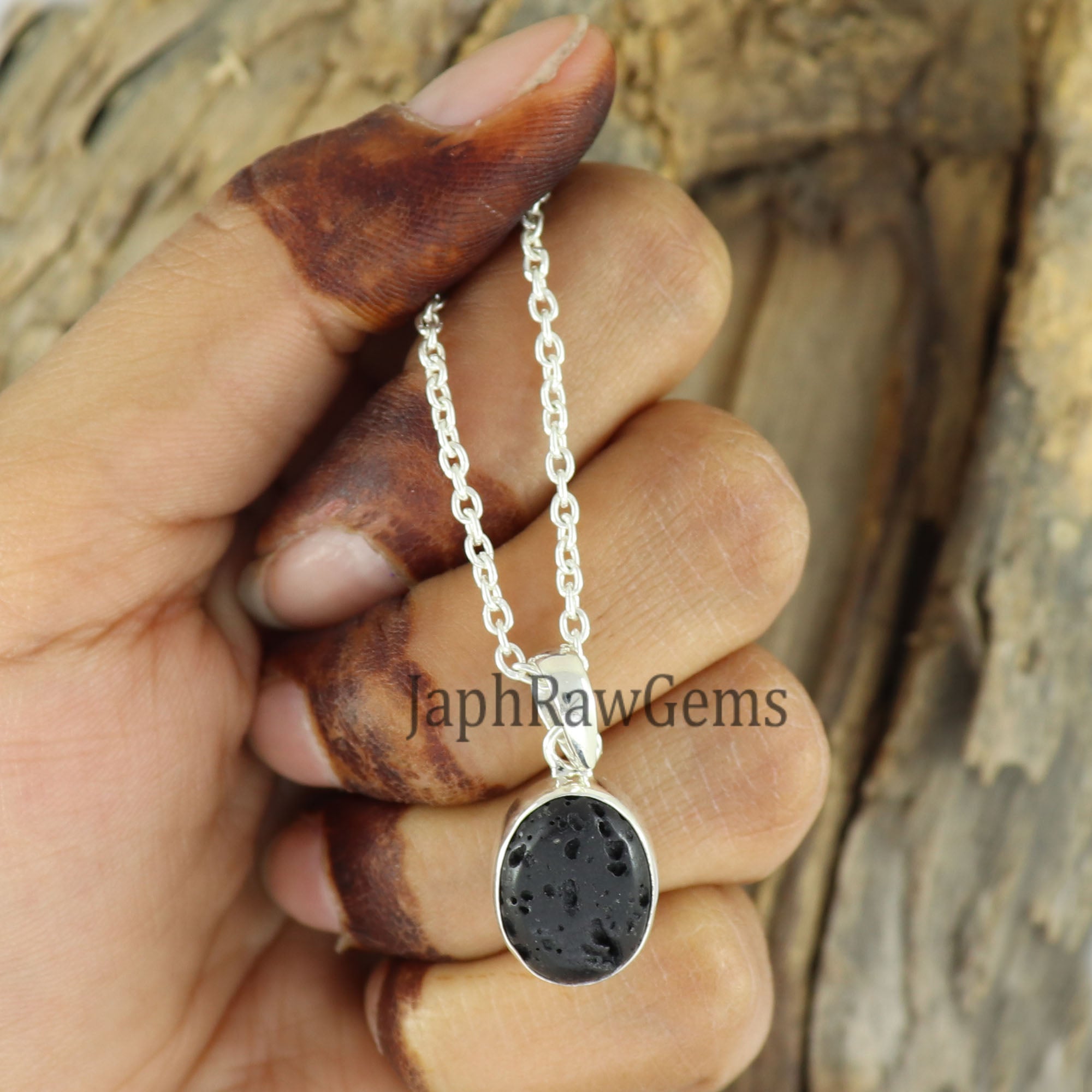 Raw Black Tektite Necklace