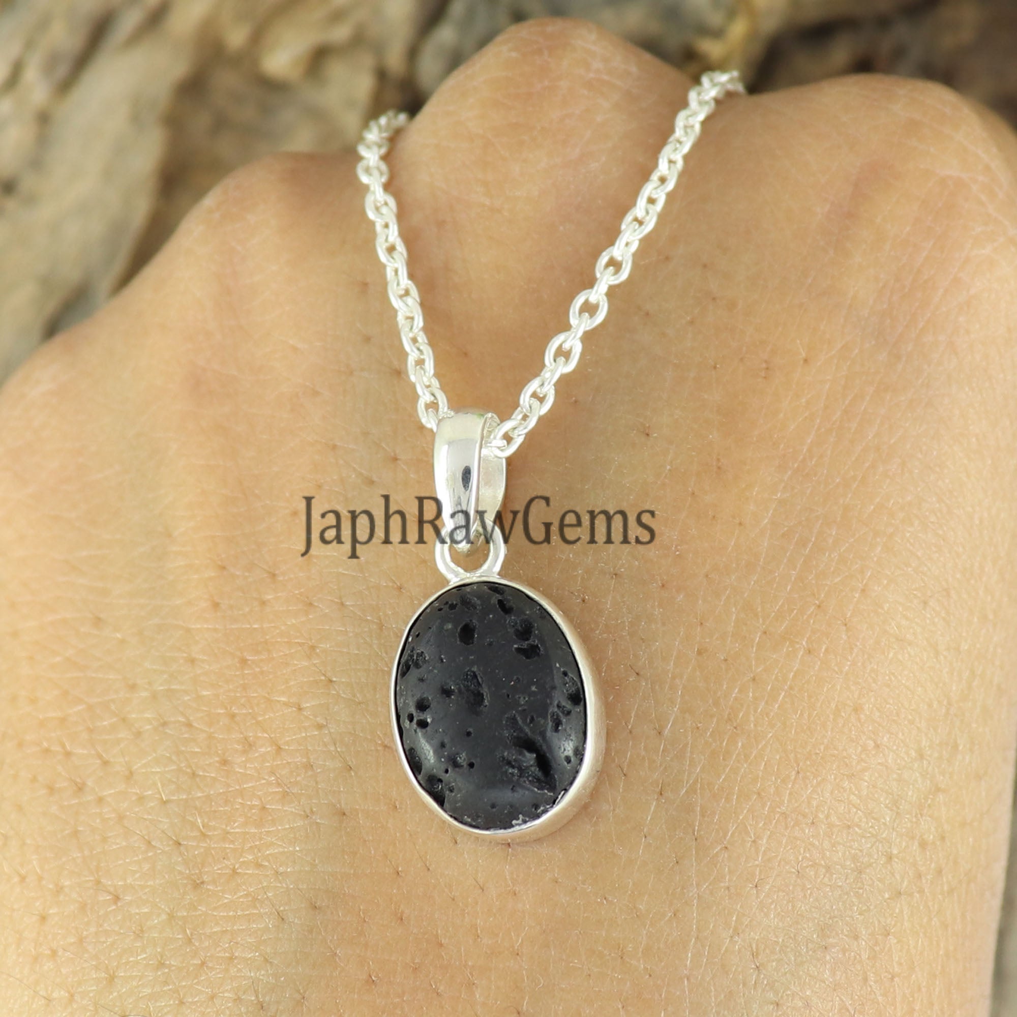 Raw Black Tektite Necklace