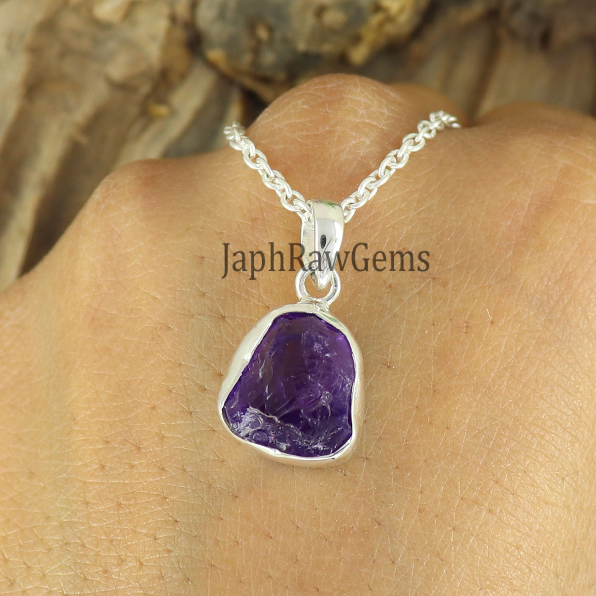 Raw Amethyst Pendant