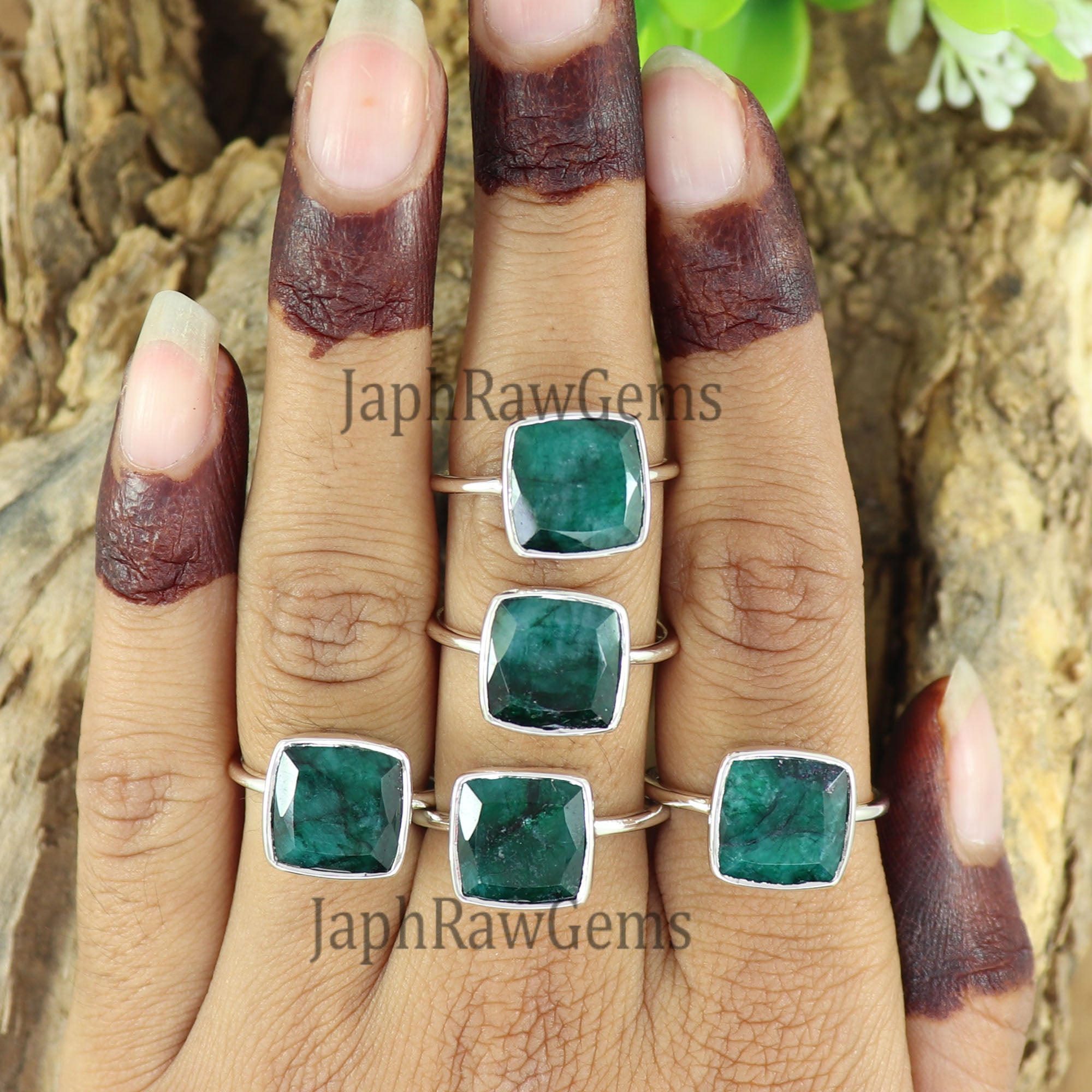 Raw Emerald Ring,