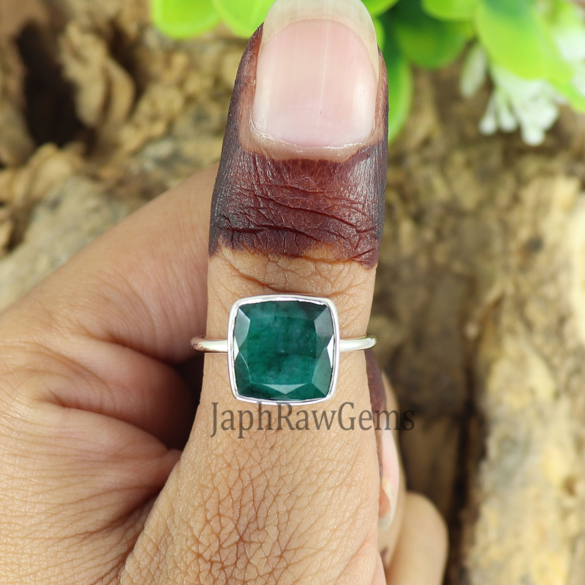 Raw Emerald Ring,