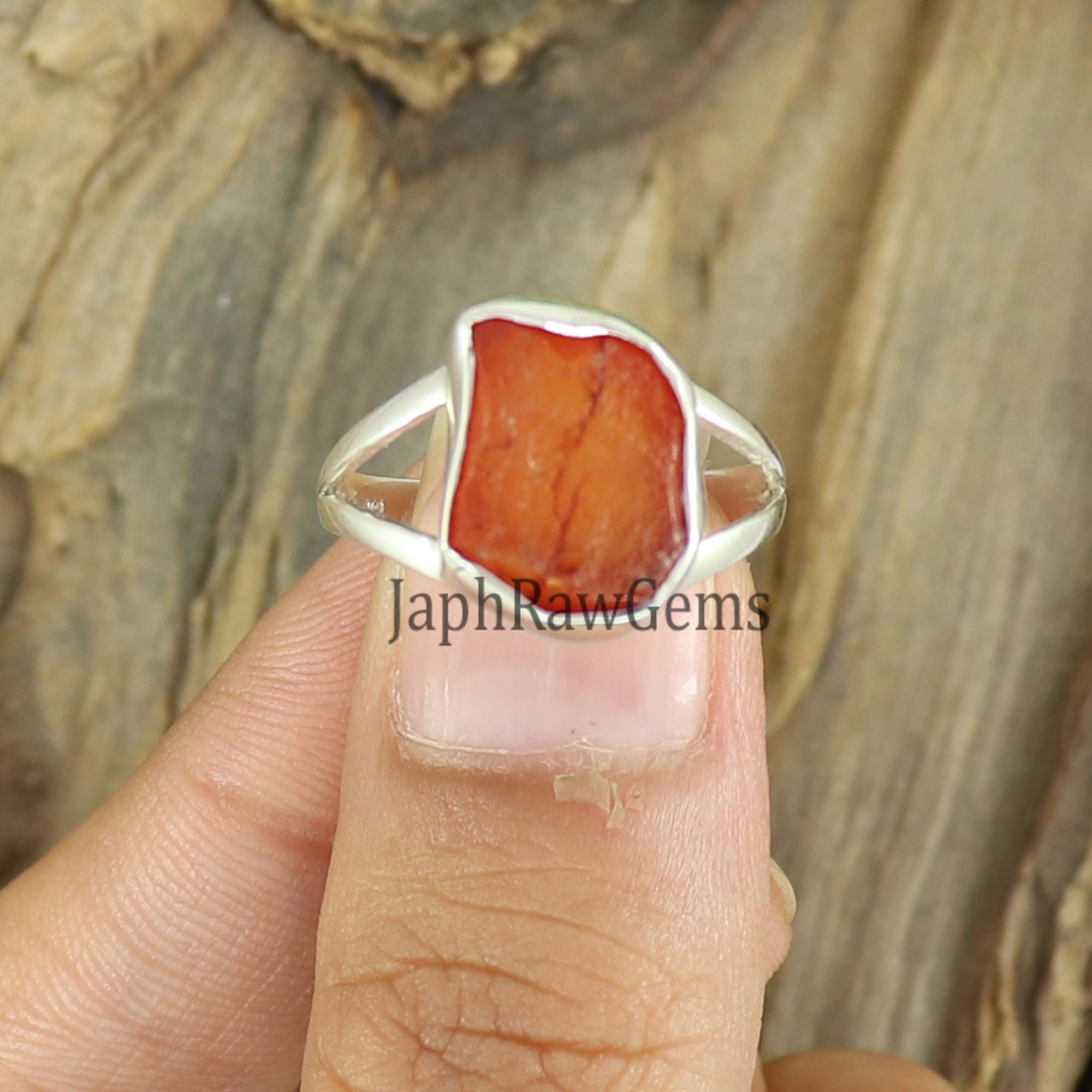 Raw Carnelian Ring