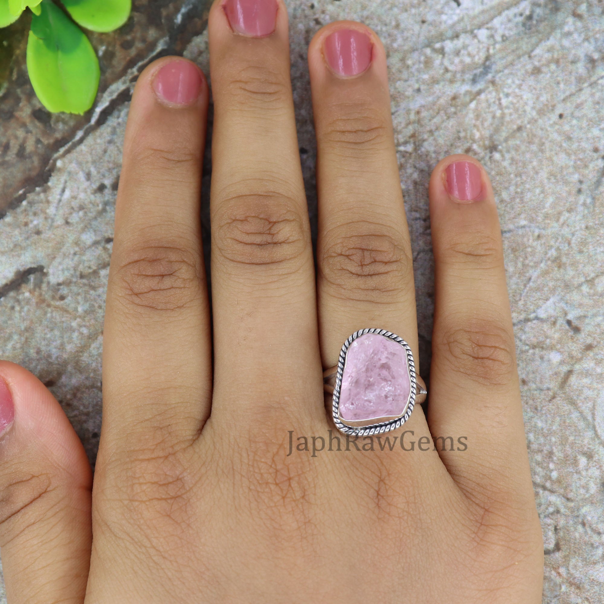 Raw Morganite Ring