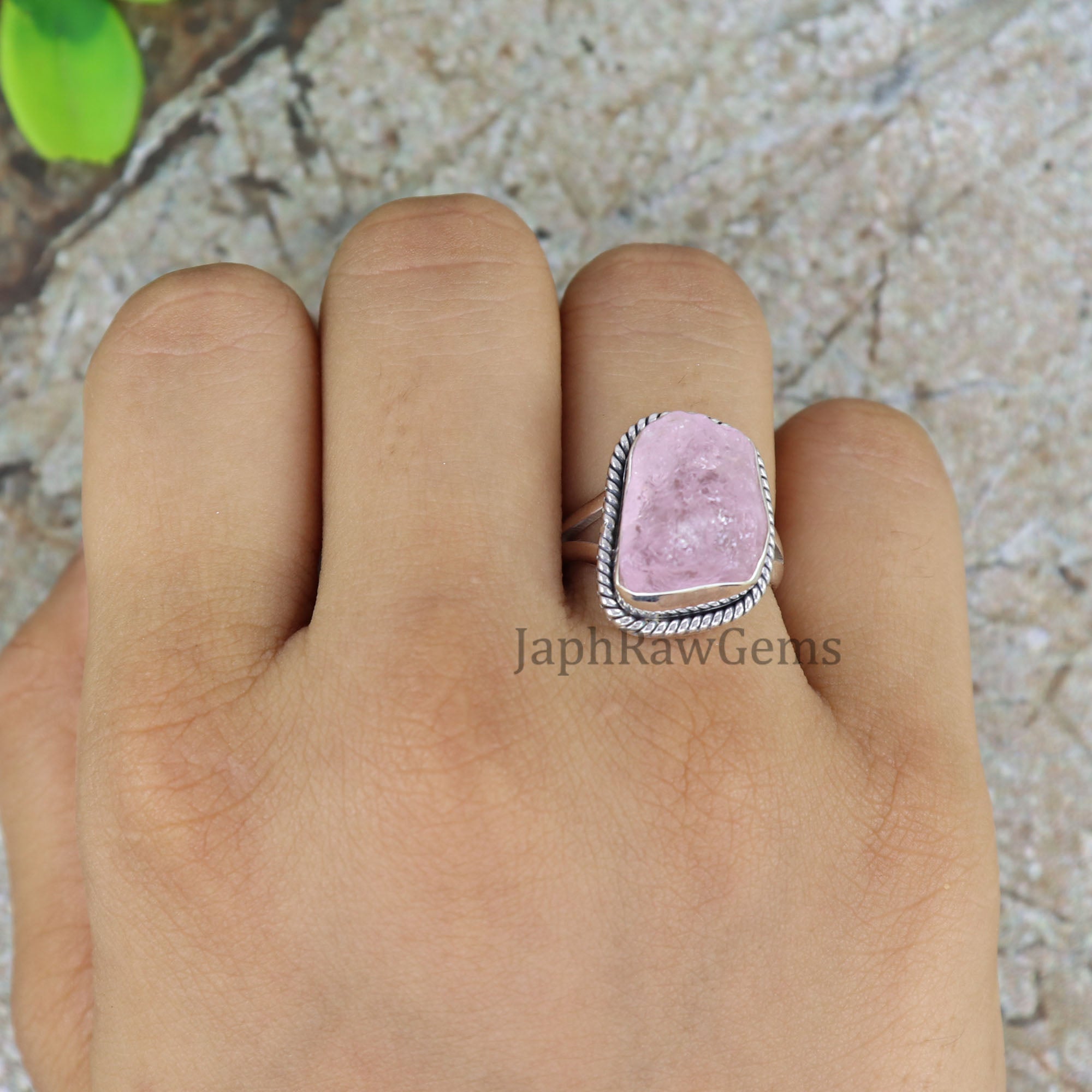 Raw Morganite Ring