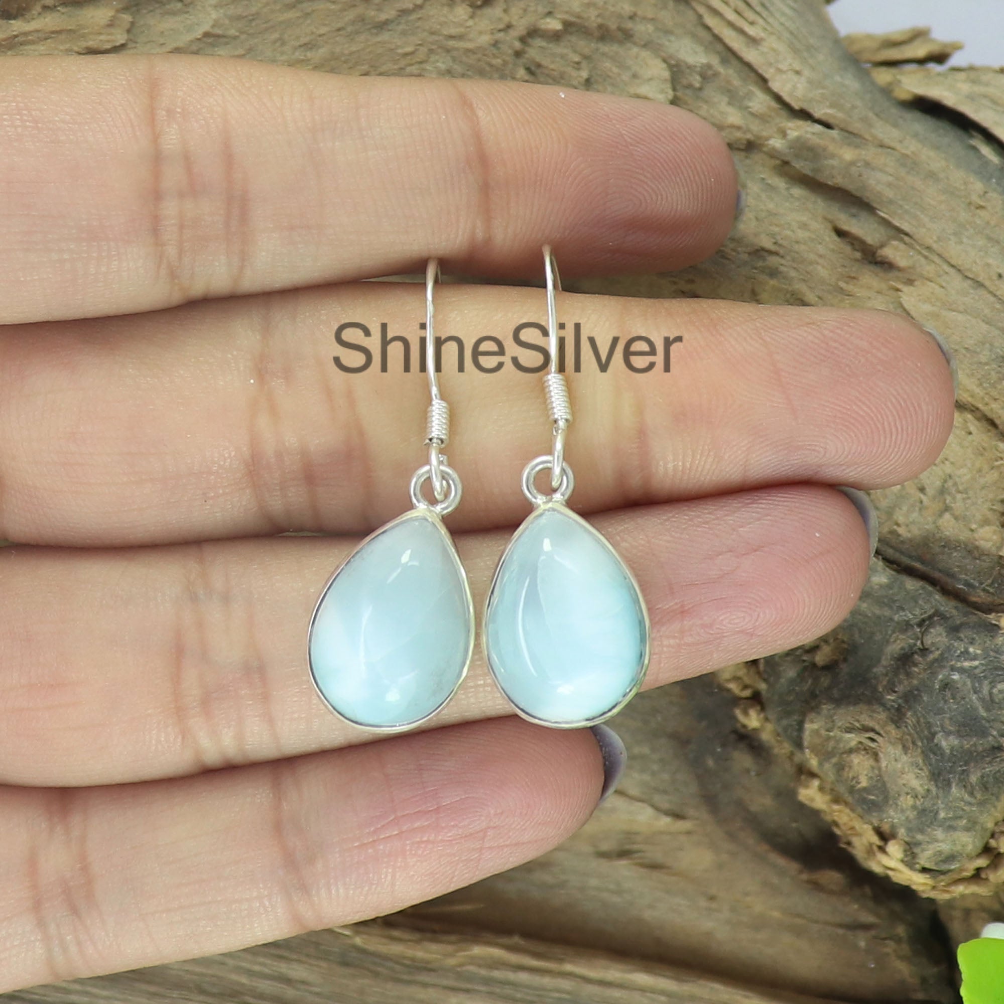 Larimar Pear Earring