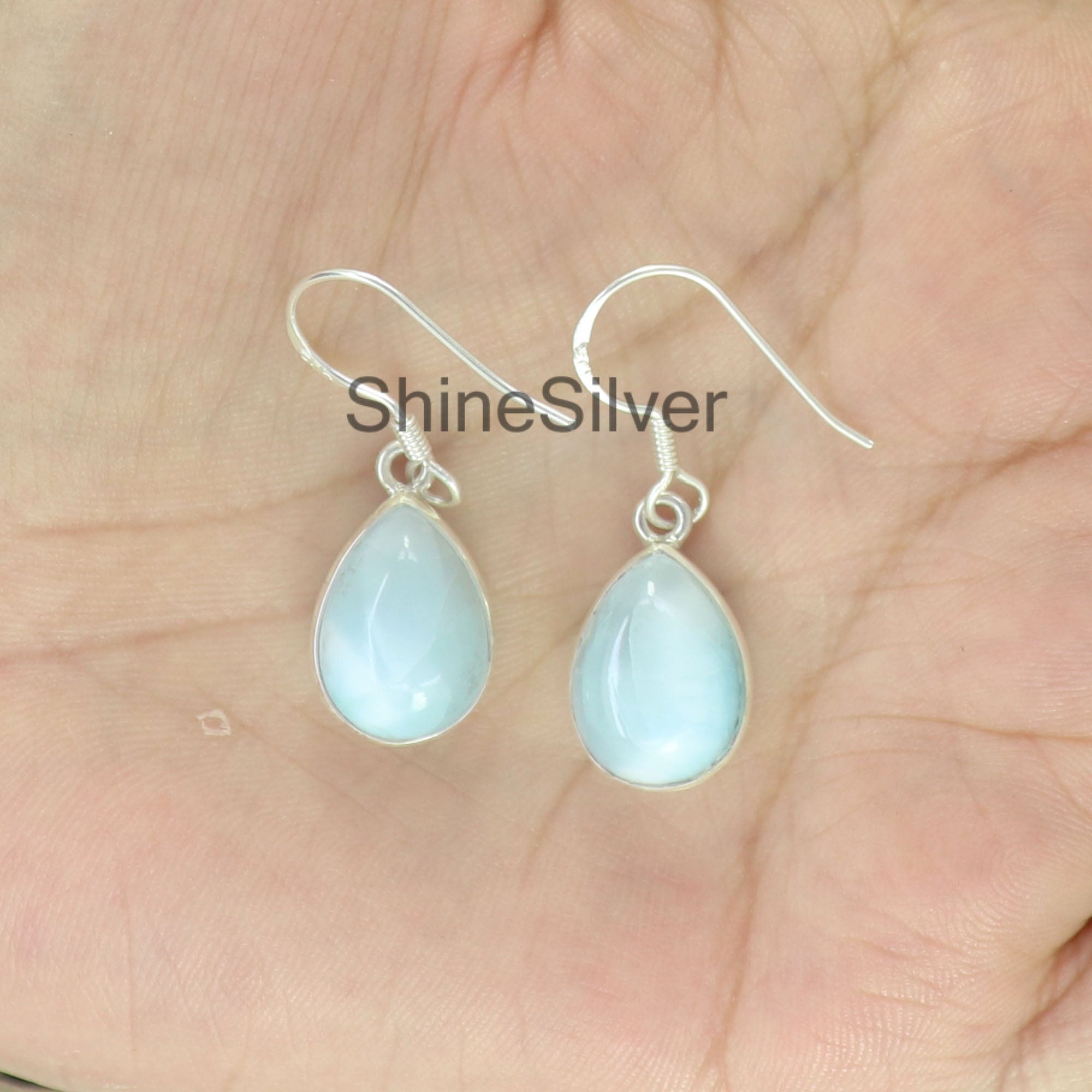 Larimar Pear Earring