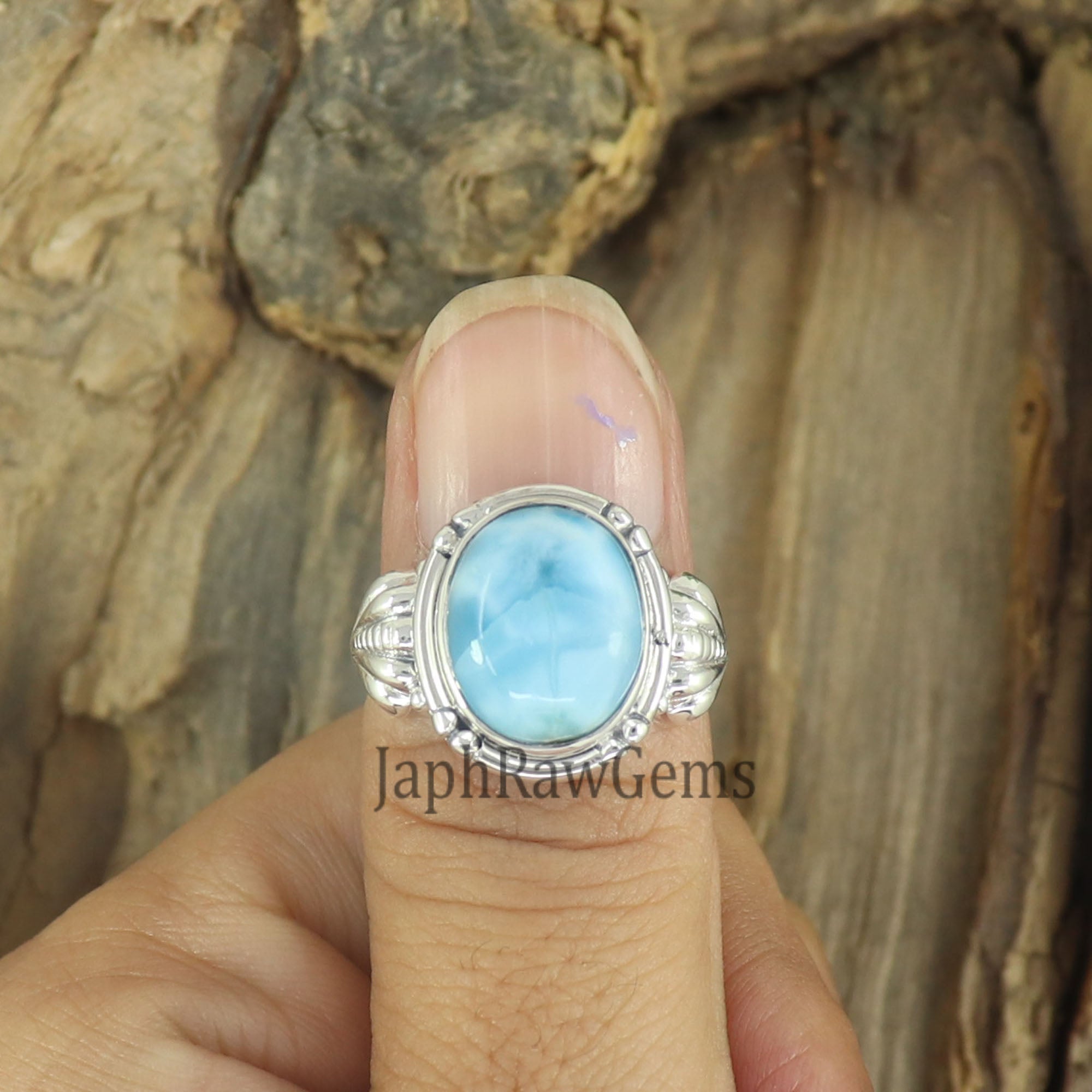 Natural Larimar Ring