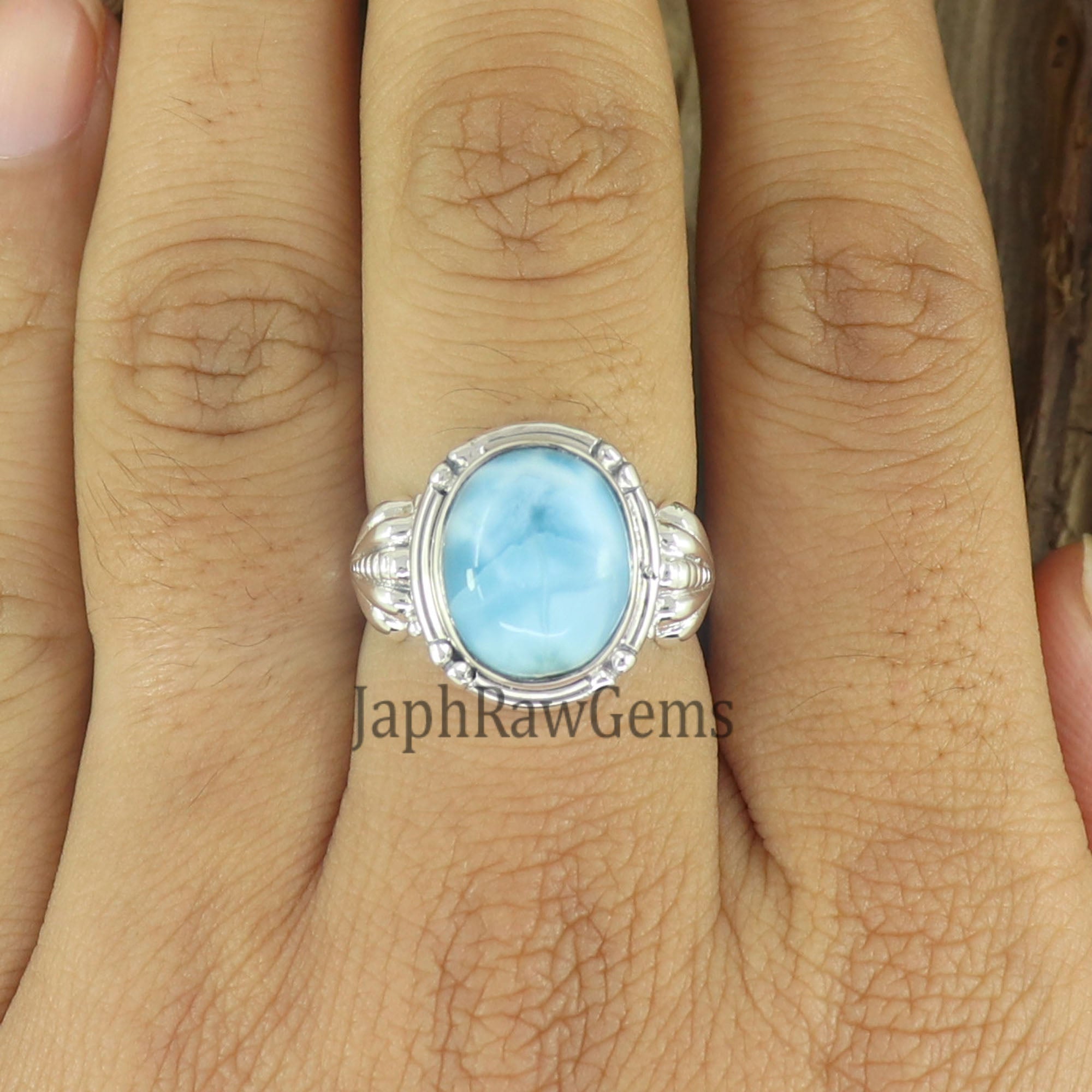 Natural Larimar Ring