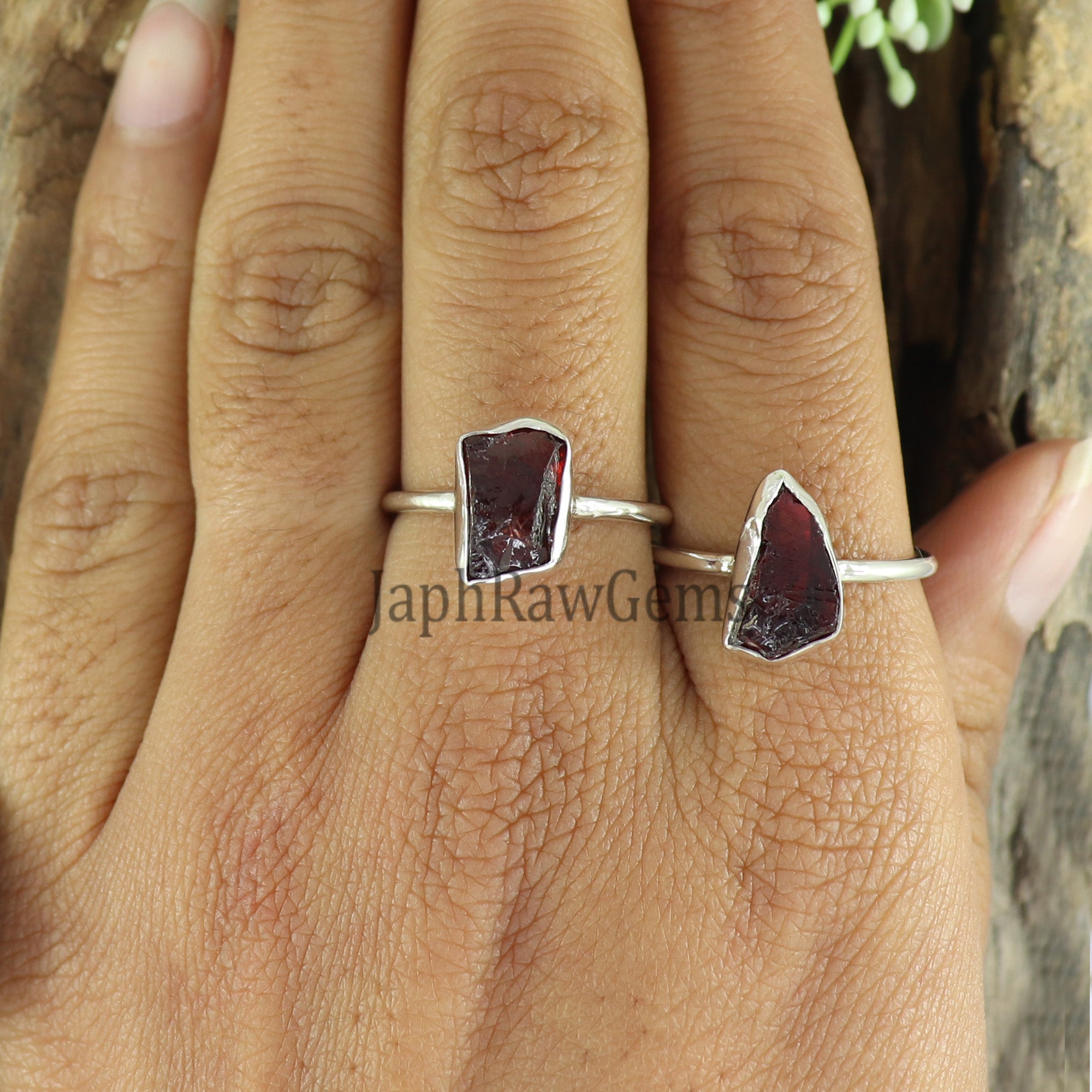 Raw Garnet Ring