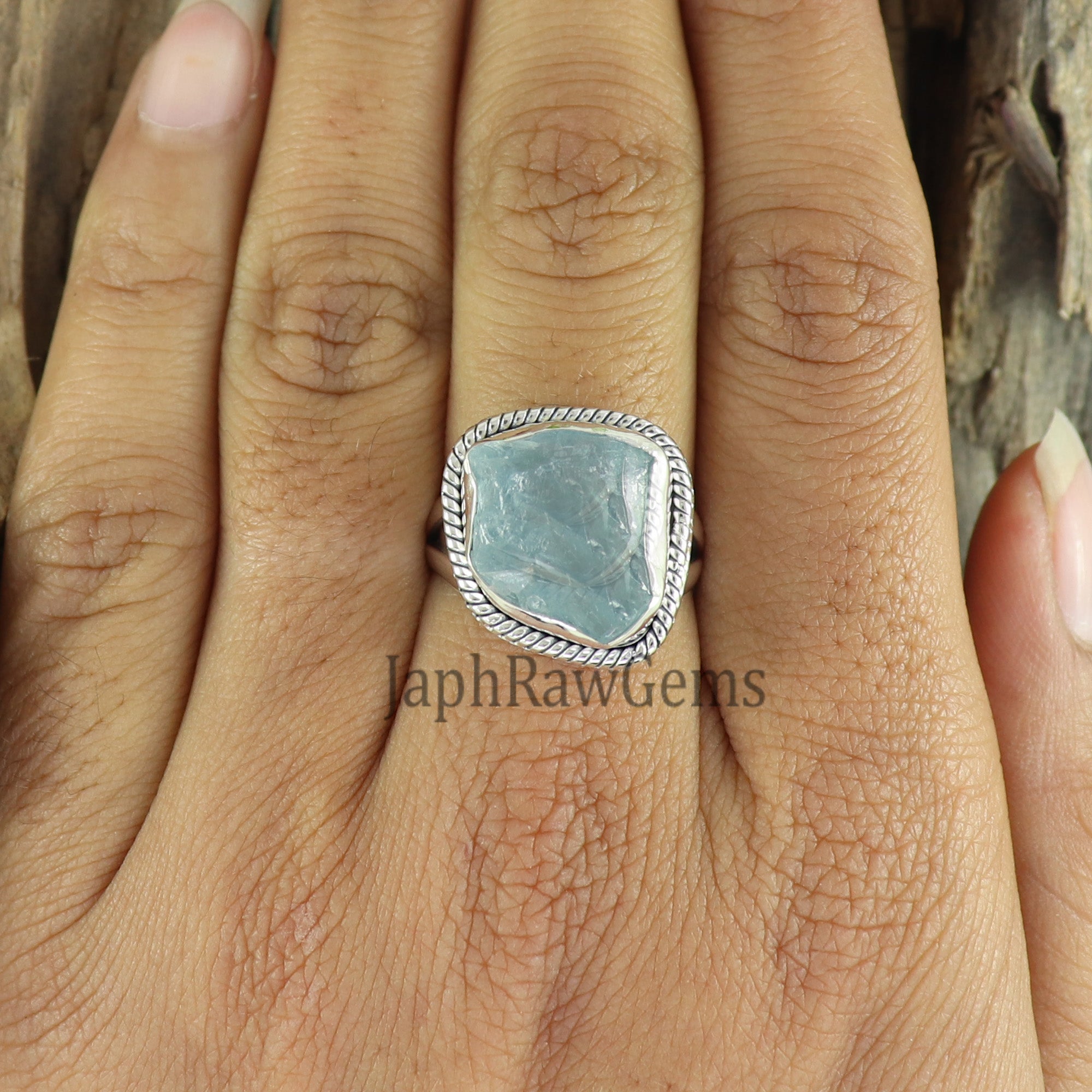 Raw Aquamarine Ring