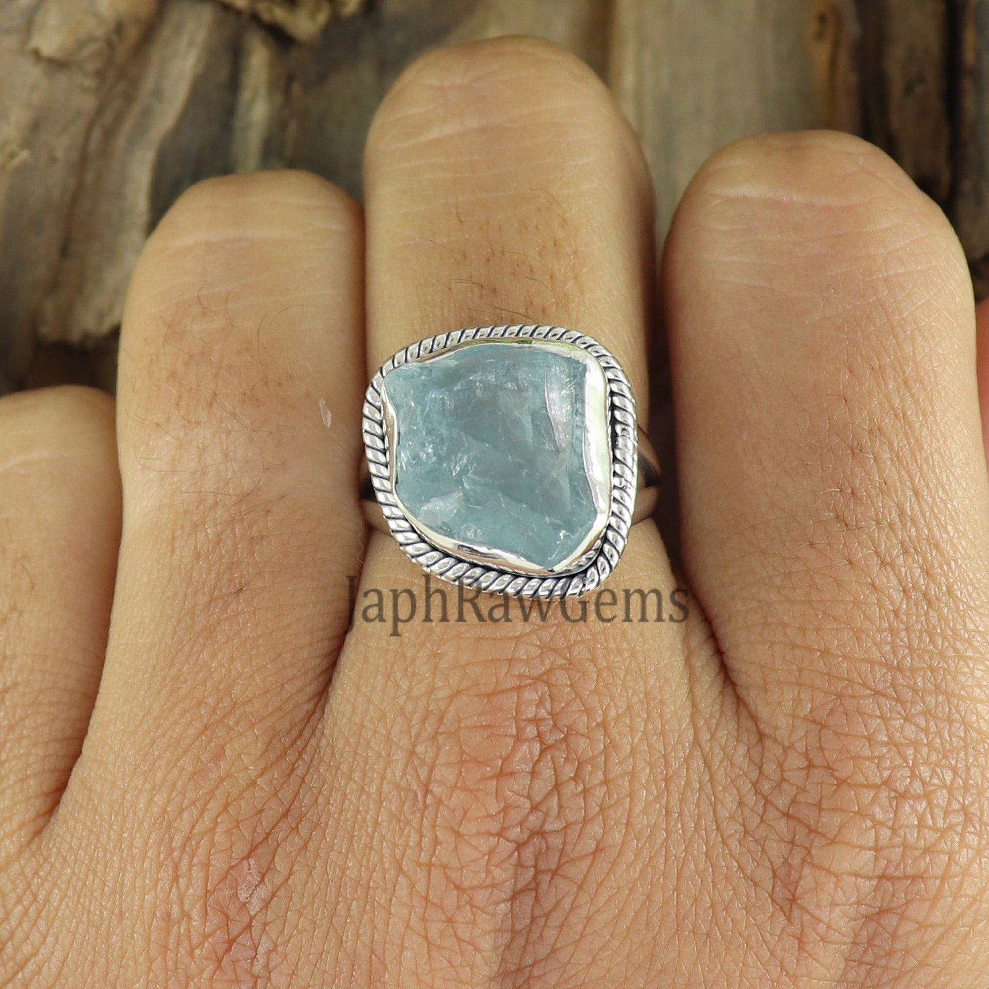 Raw Aquamarine Ring