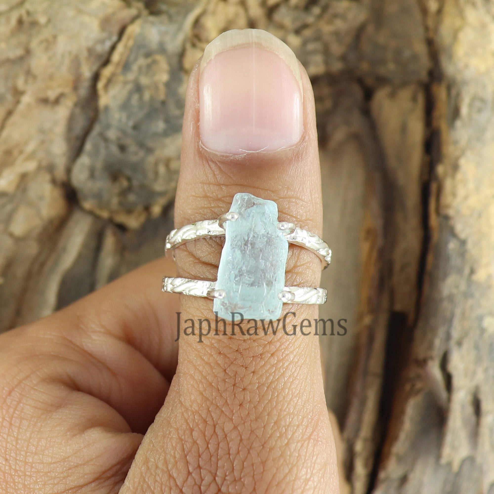 Raw Aquamarine Ring