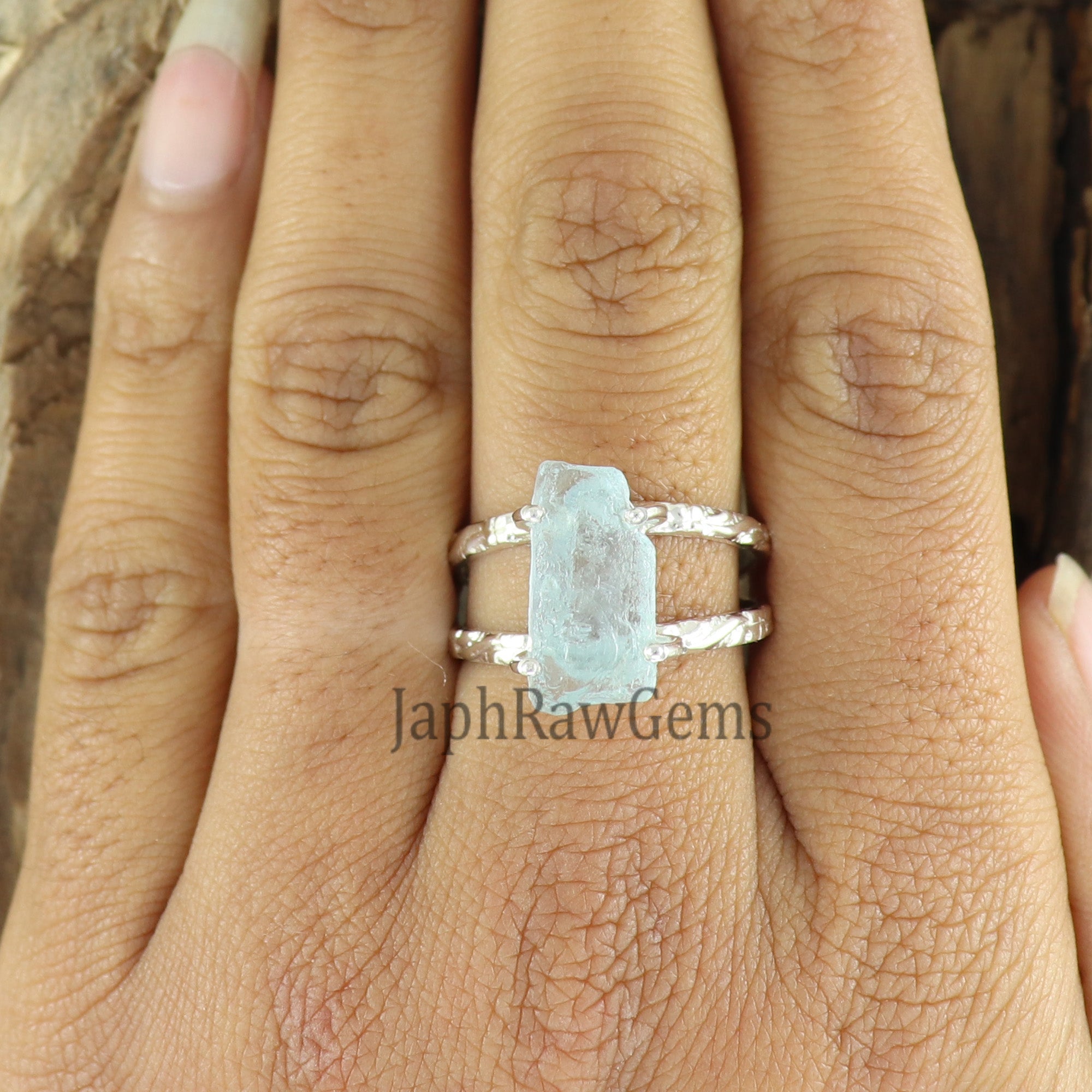 Raw Aquamarine Ring