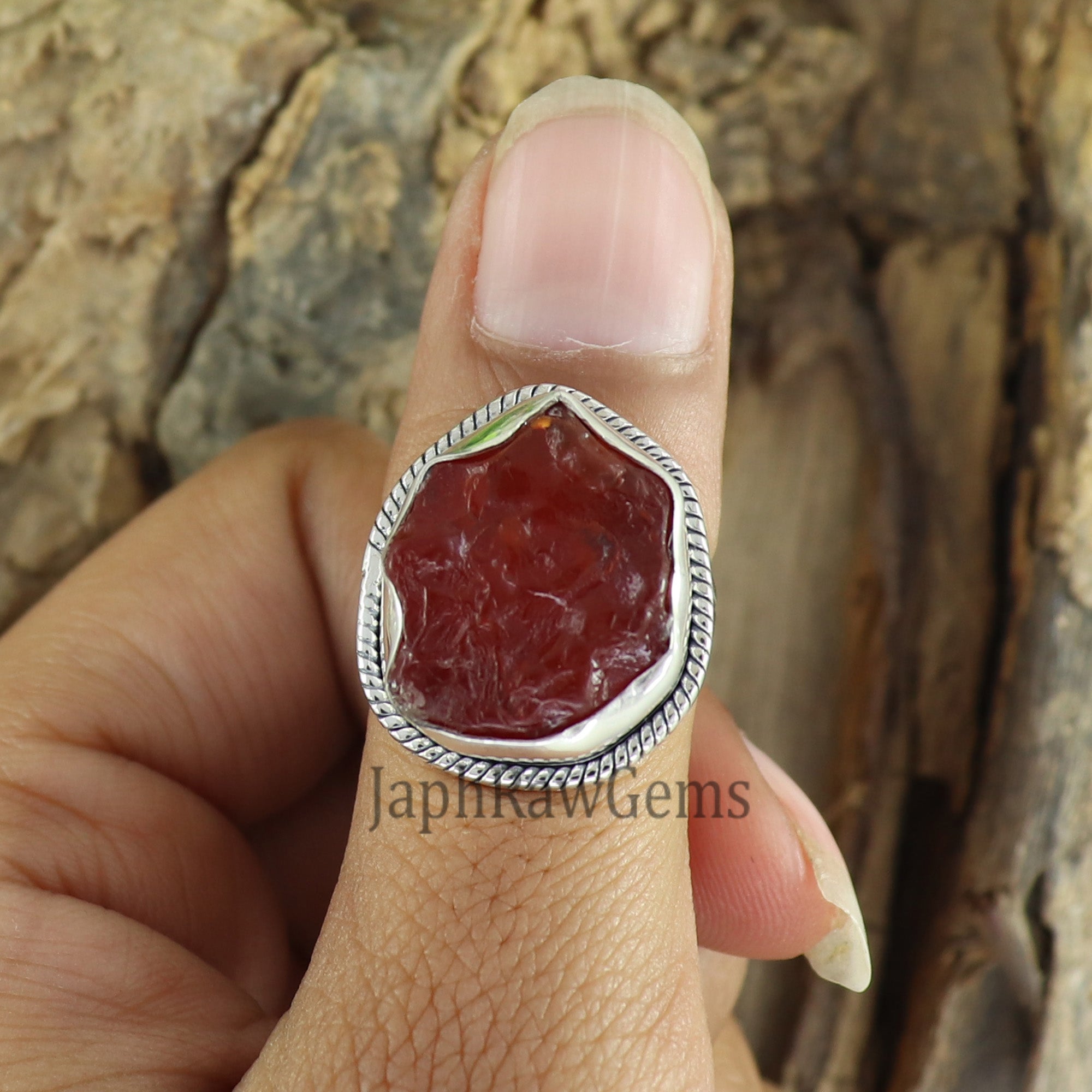 Raw Carnelian Ring