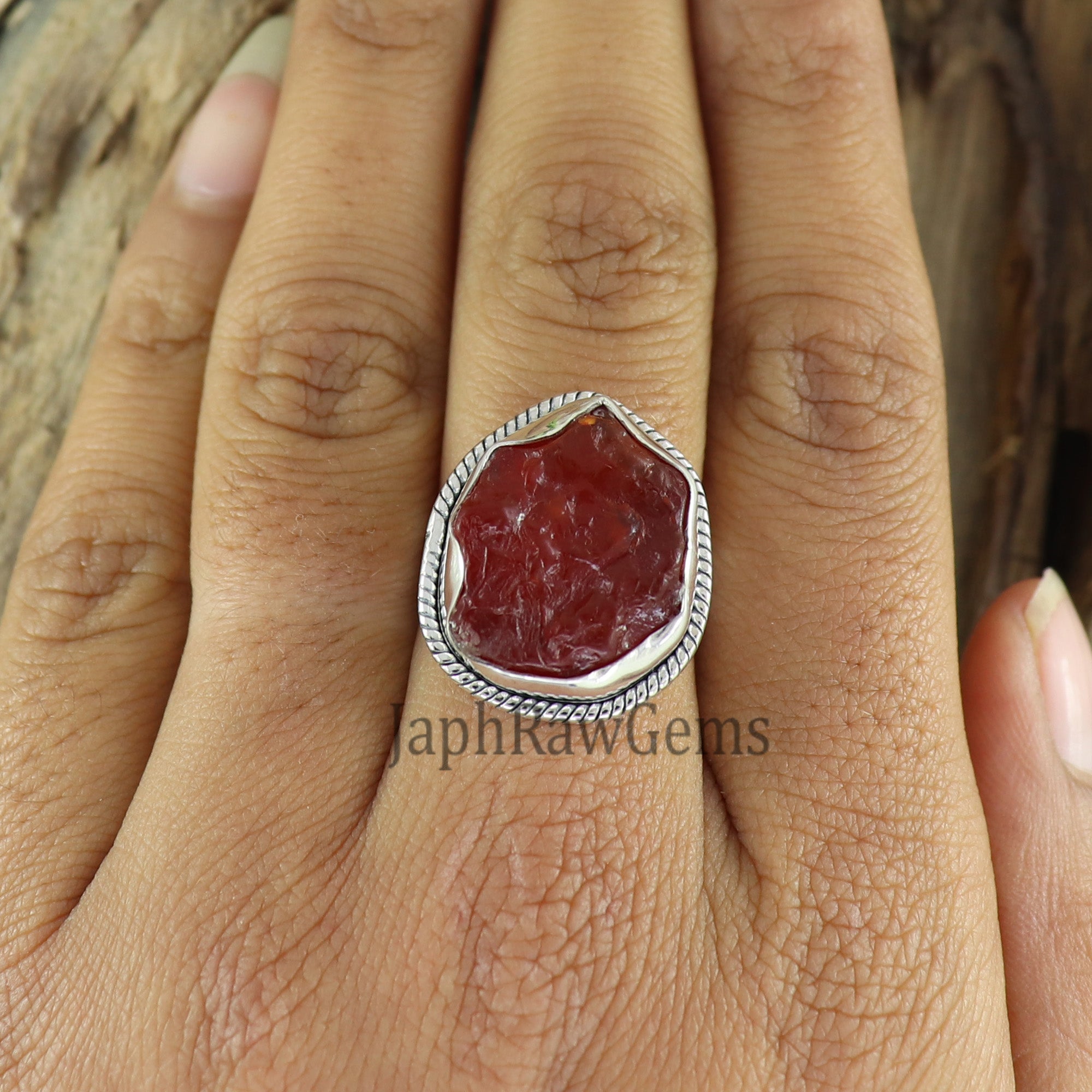 Raw Carnelian Ring