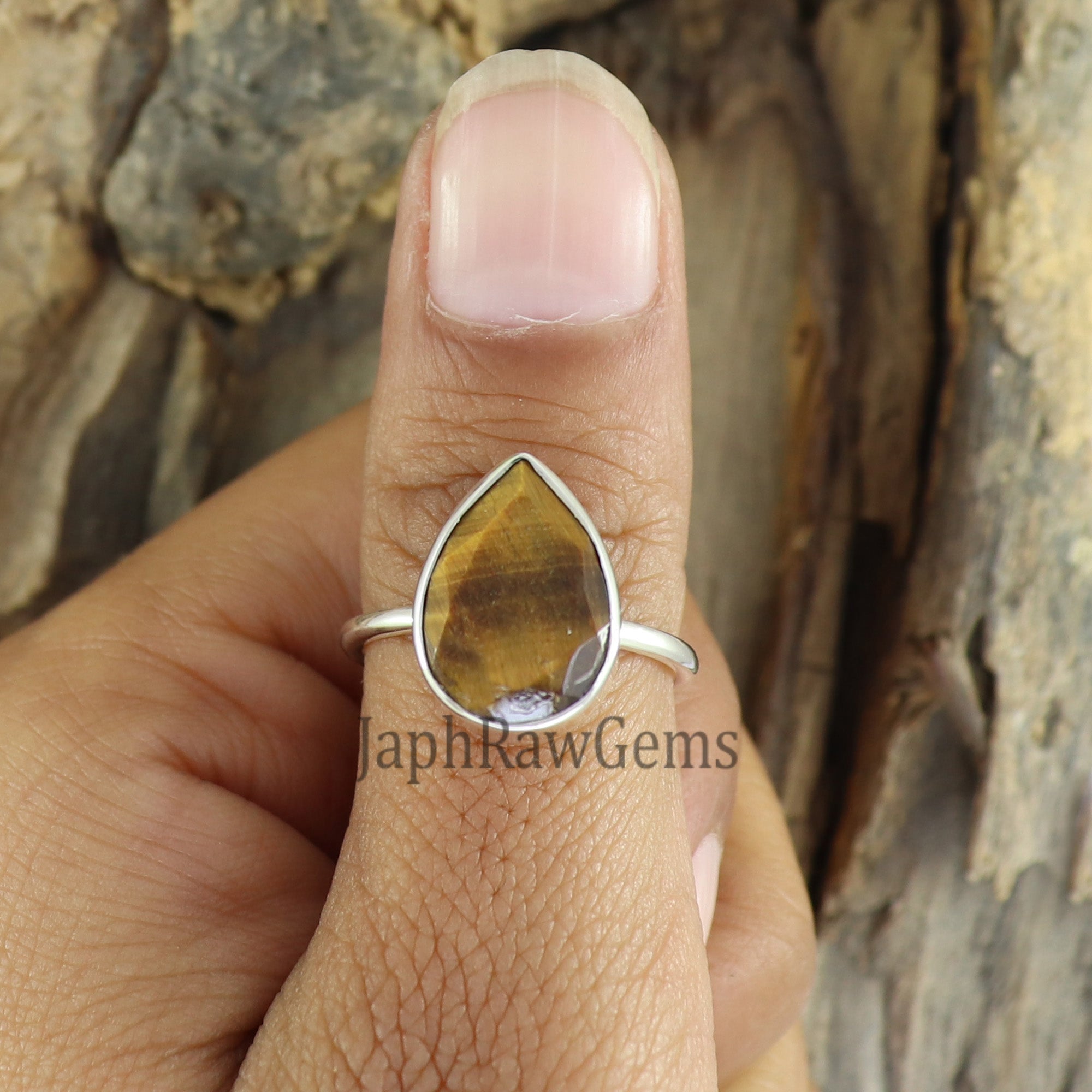 Natural Tiger Eye Ring