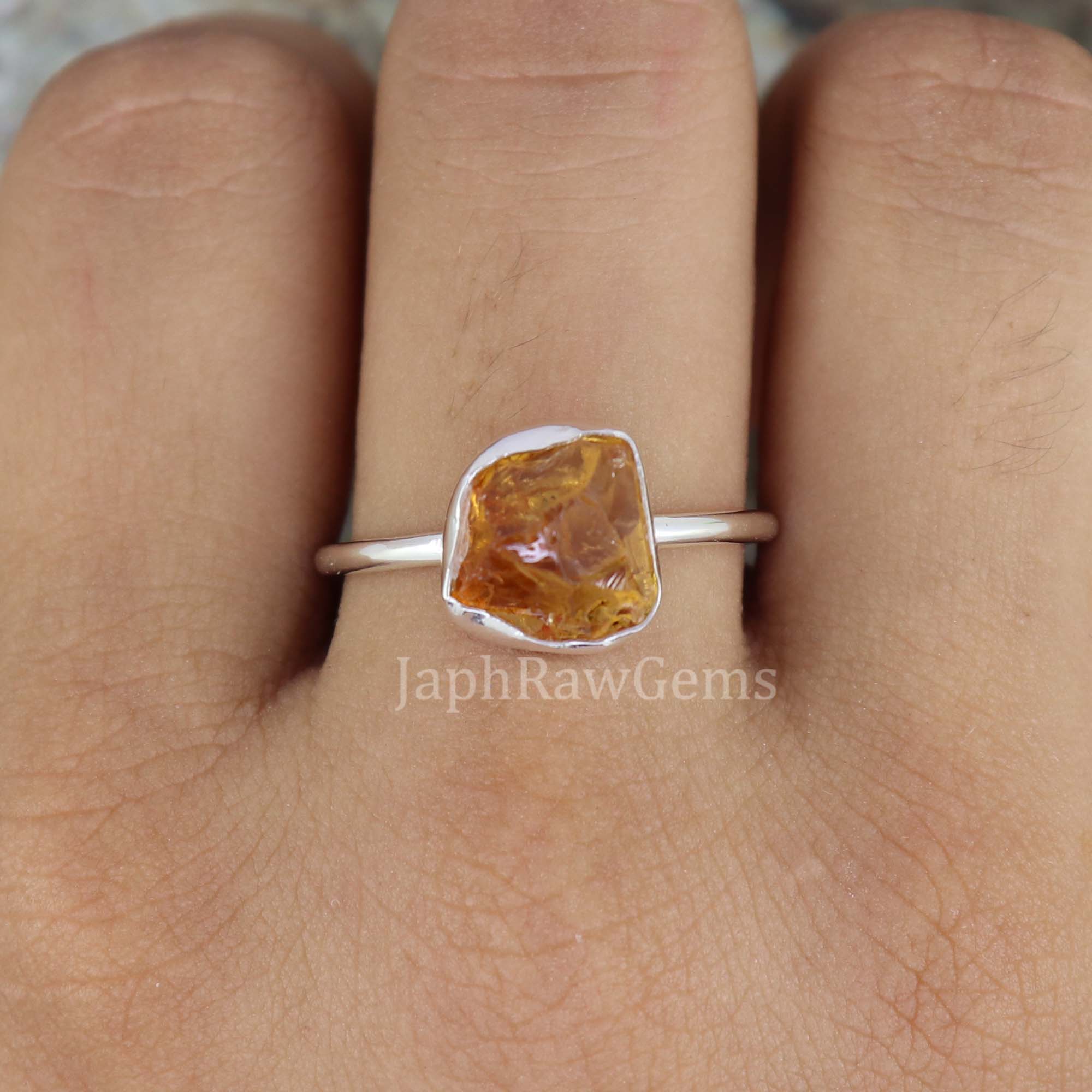 Raw Citrine Ring