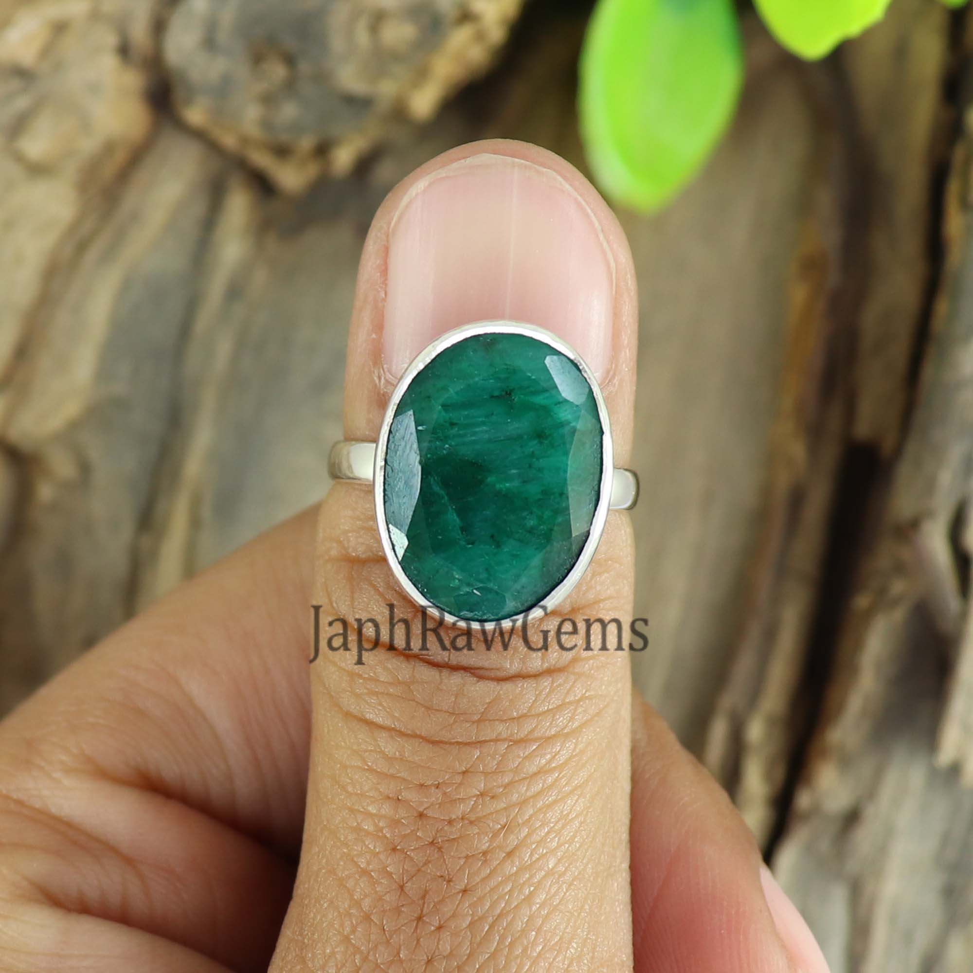 Raw Emerald Ring