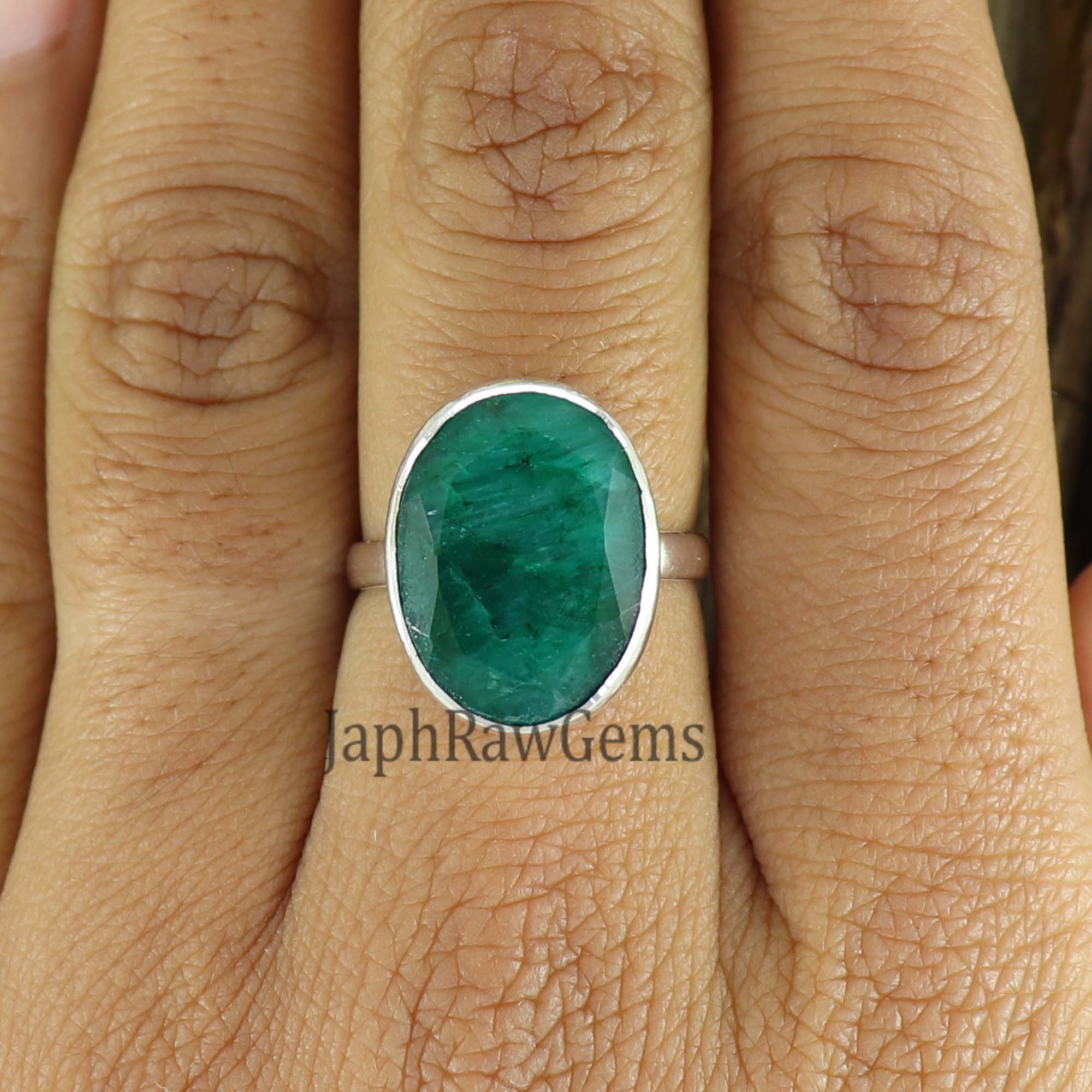 Raw Emerald Ring