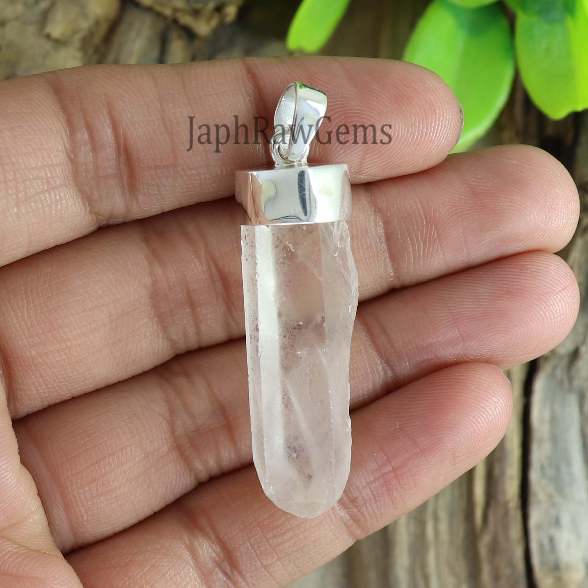 Raw Clear Quartz Pendant