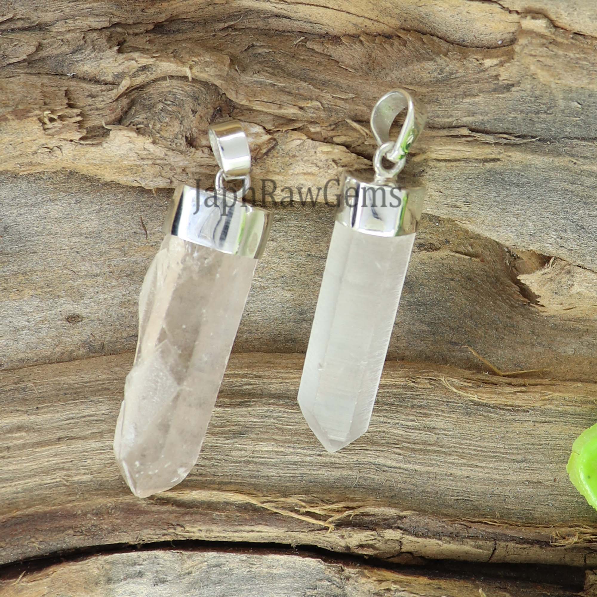 Raw Clear Quartz Pendant