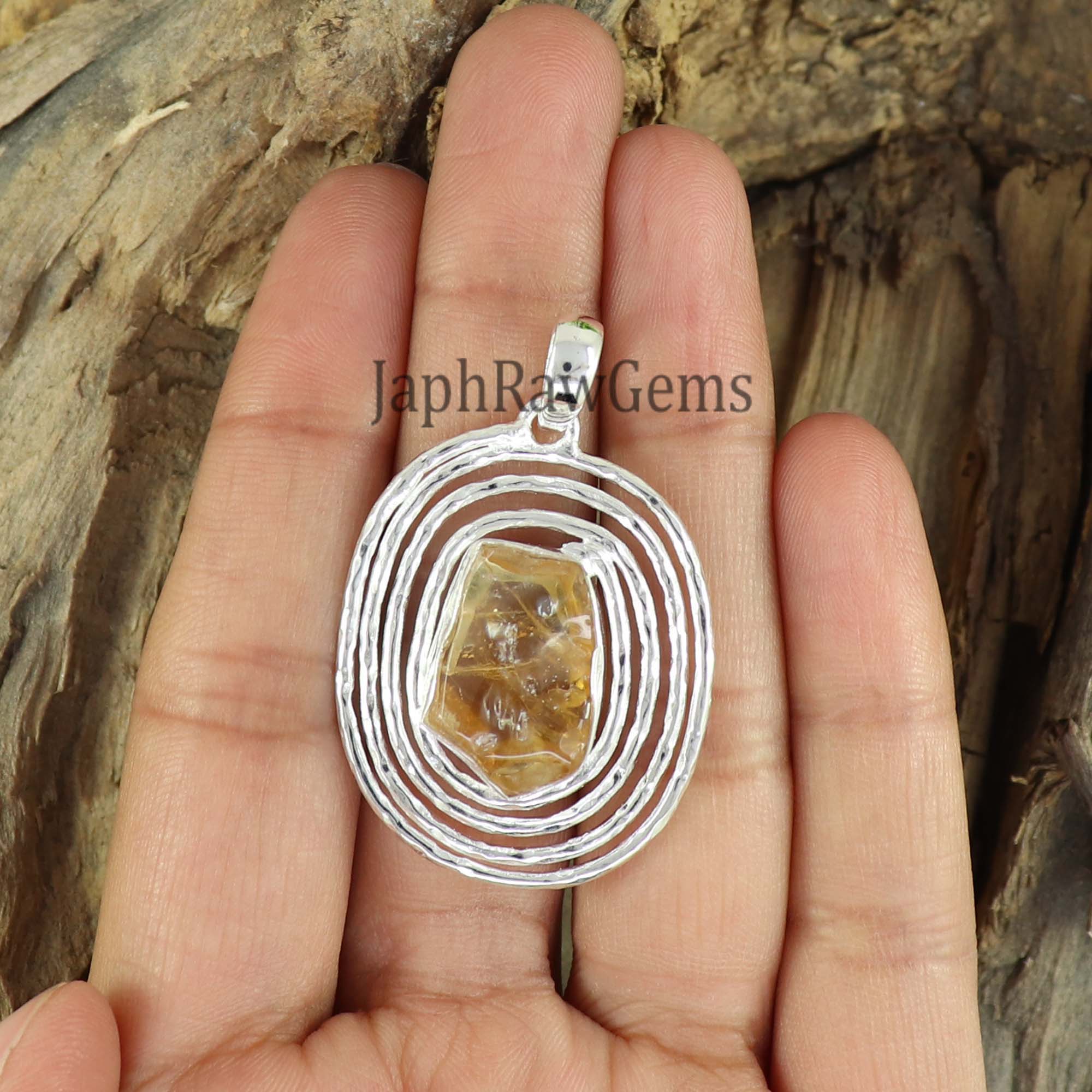 Raw Citrine Pendant