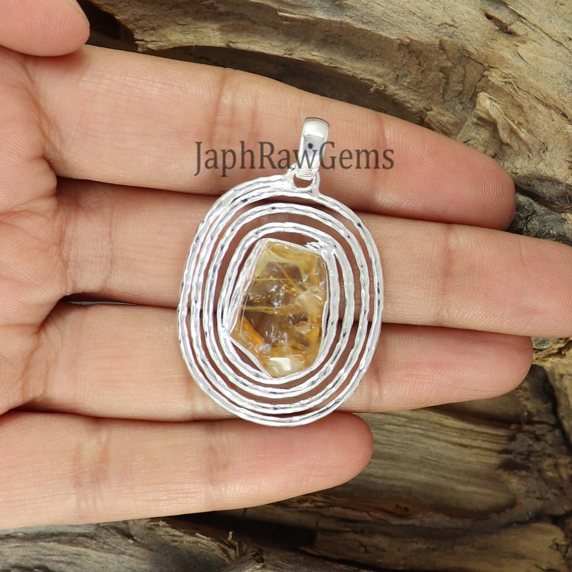 Raw Citrine Pendant