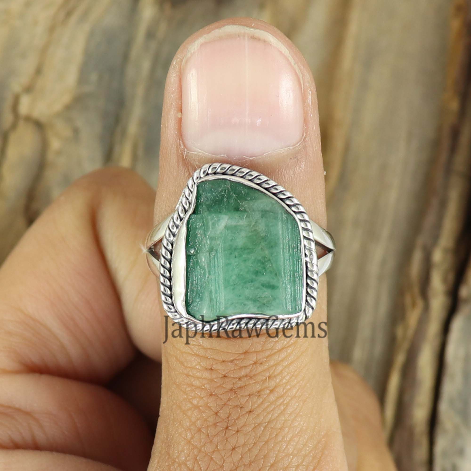 Raw Emerald ring