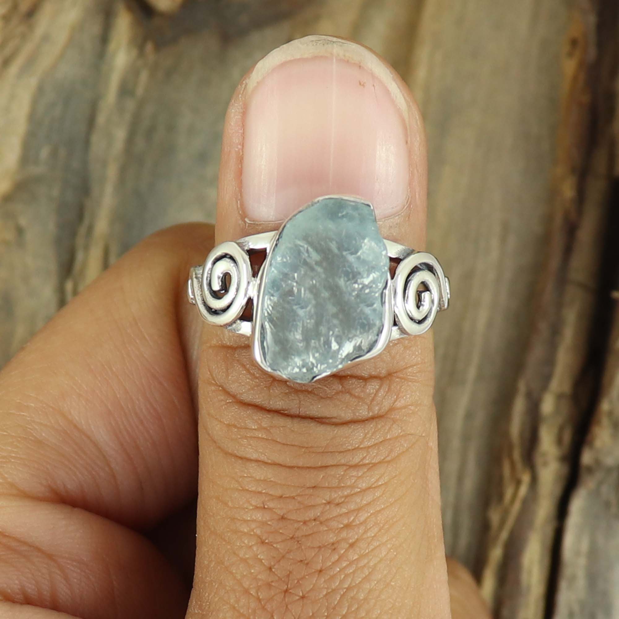 Raw Aquamarine Ring