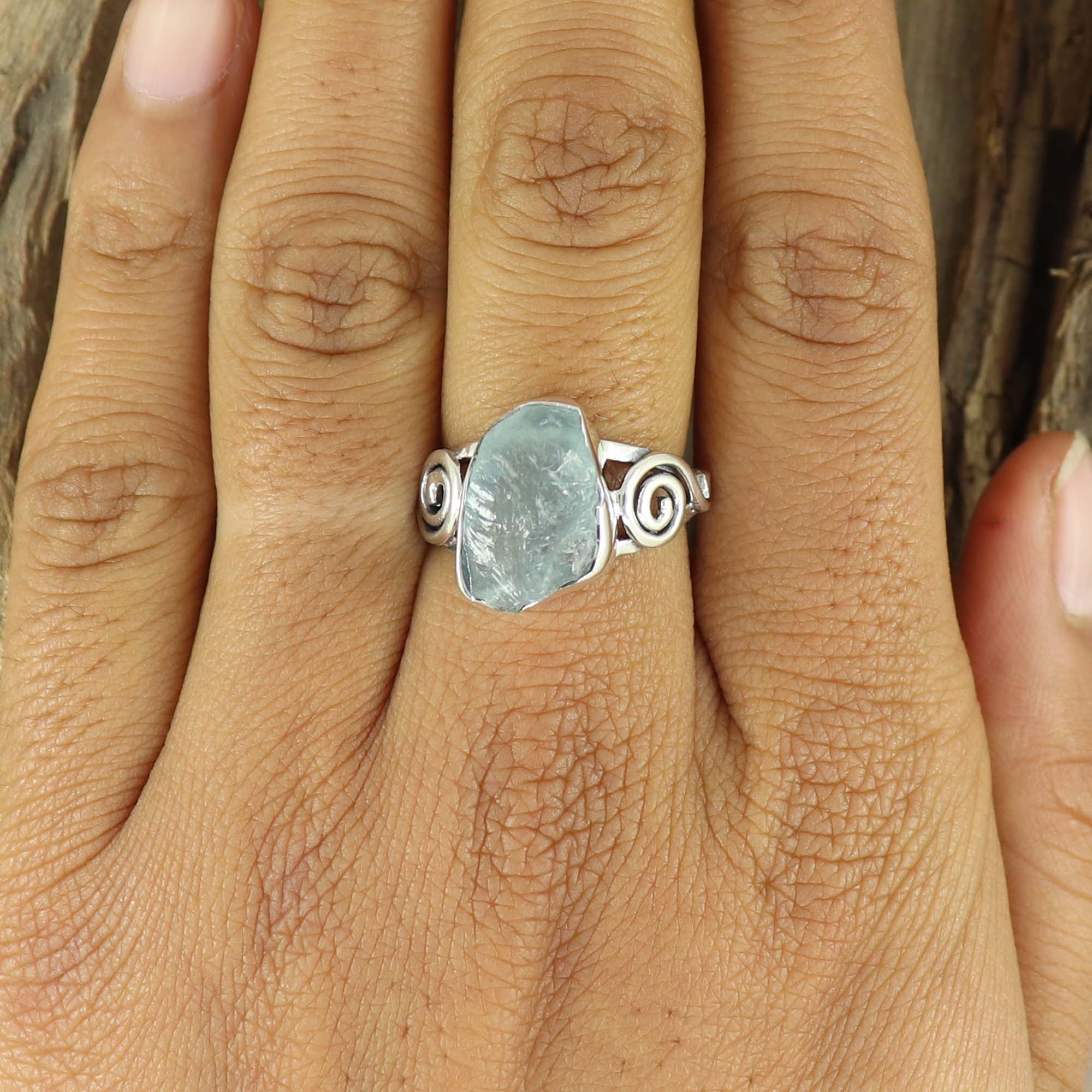 Raw Aquamarine Ring