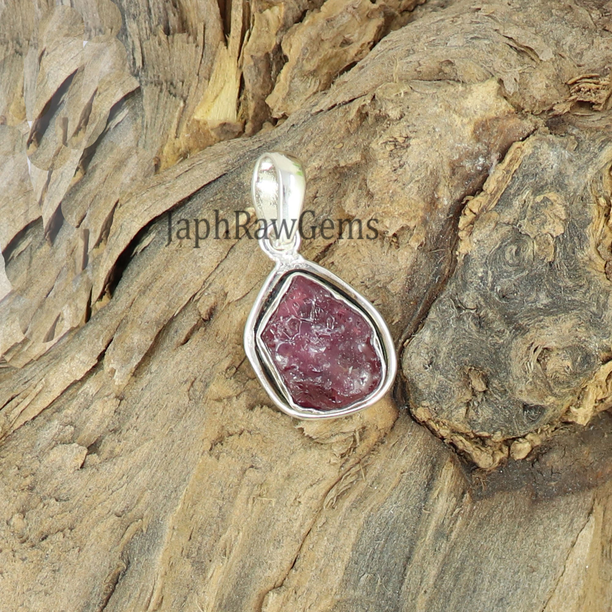 Raw Ruby Pendant