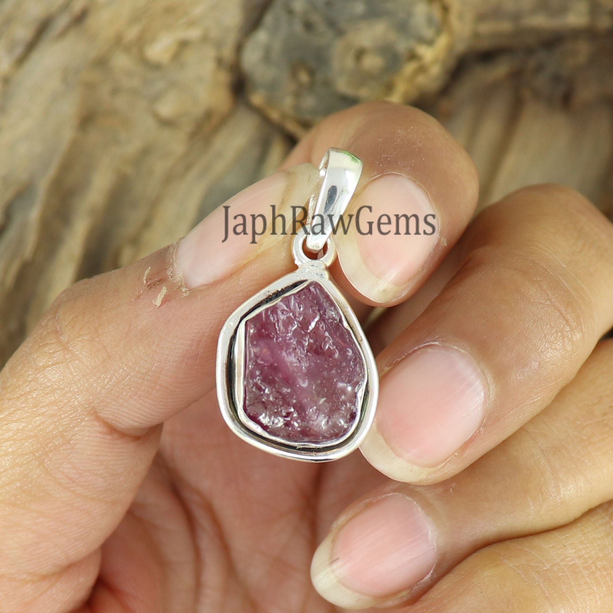 Raw Ruby Pendant