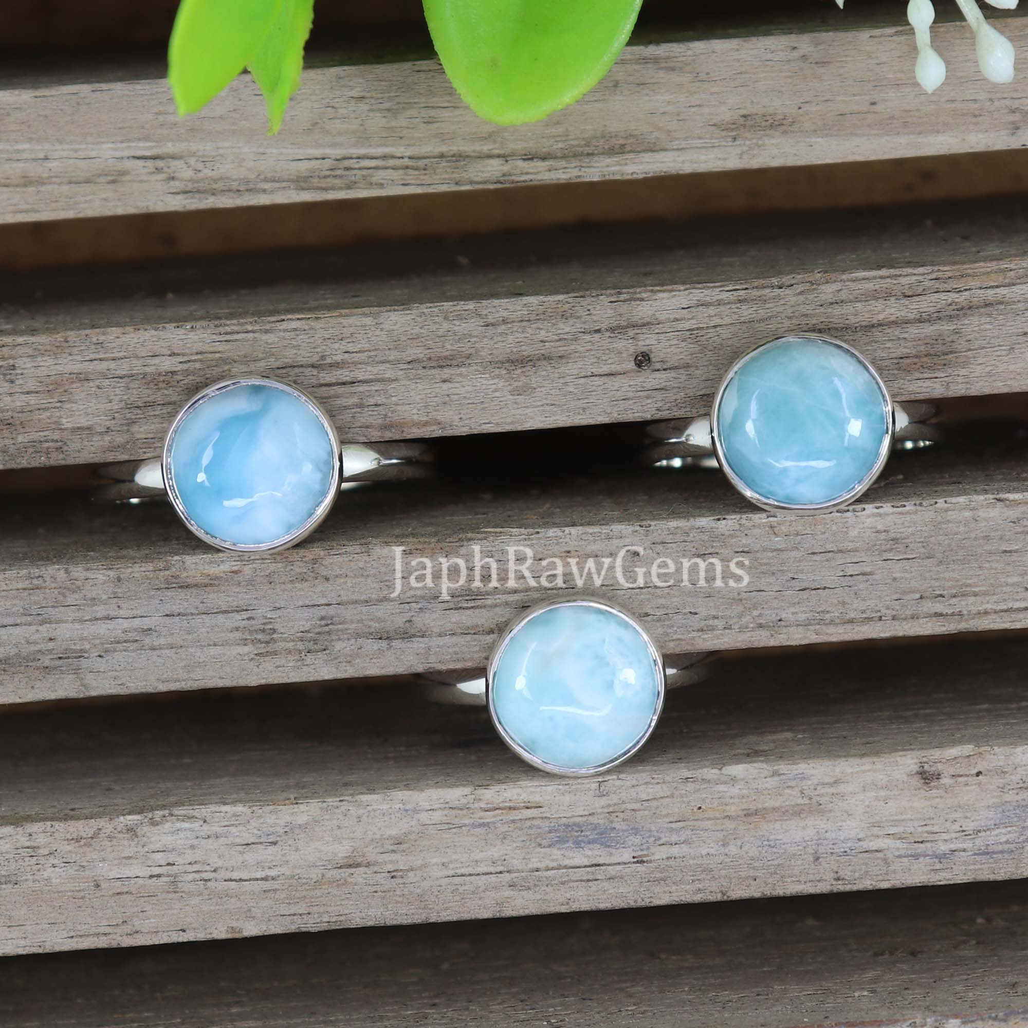 Natural Larimar Ring