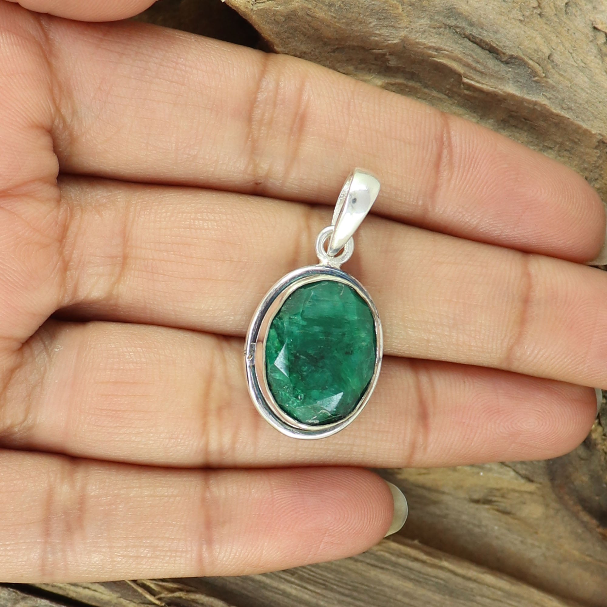 Raw Emerald Necklace