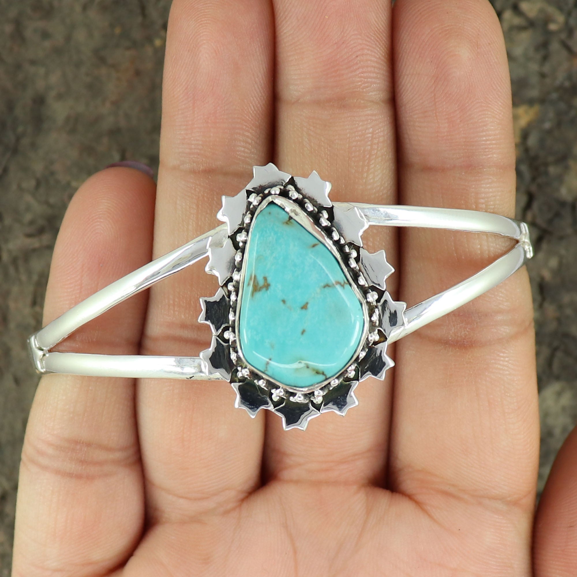 Raw Turquoise Designer Bracelet