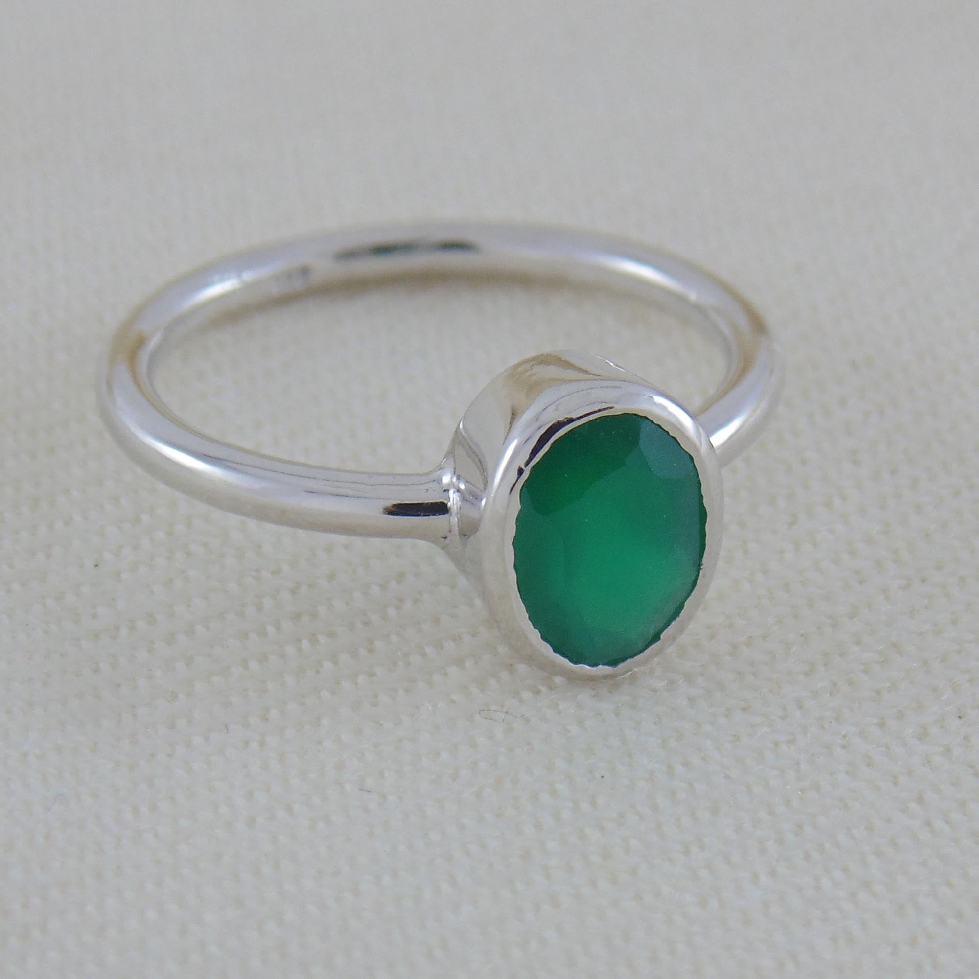 Emerald Silver Ring