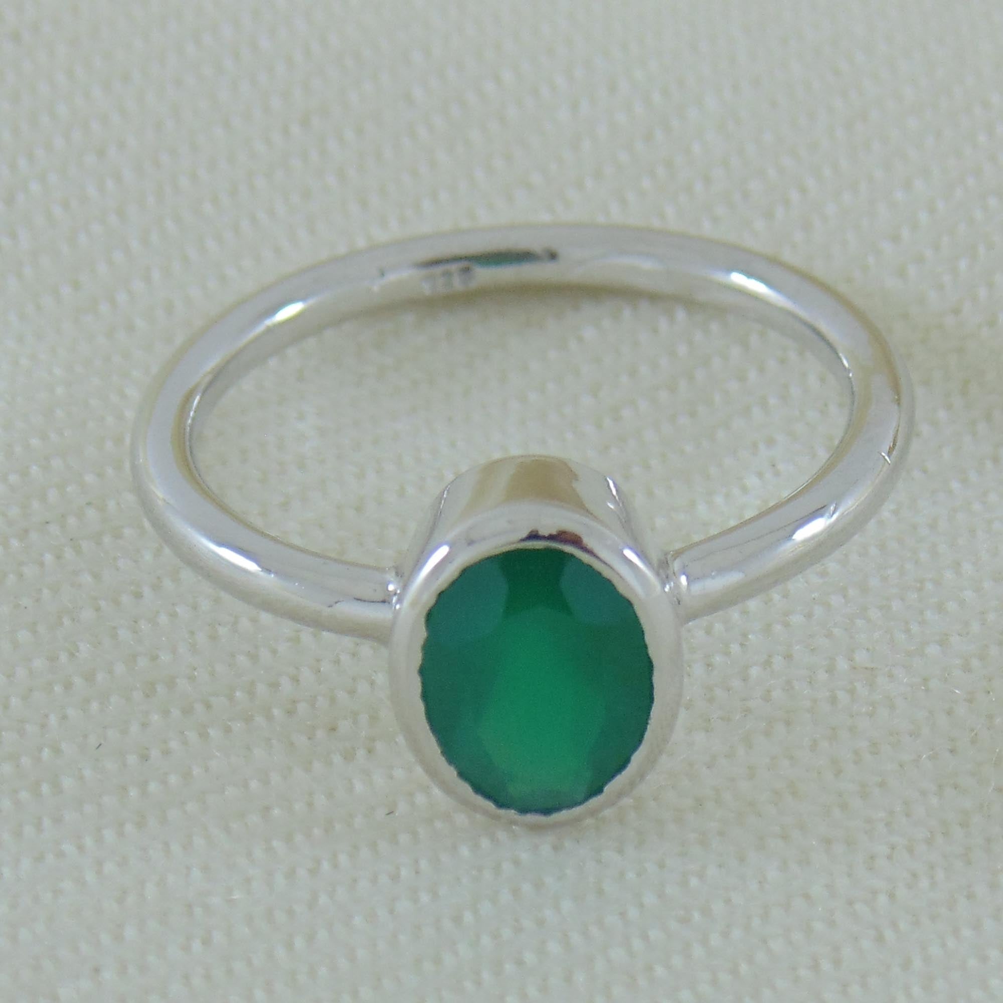 Emerald Silver Ring